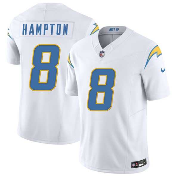 Men & Women & Youth Los Angeles Chargers #8 Omarion Hampton White 2025 F.U.S.E. Vapor Limited Stitched Jersey->las vegas raiders->NFL Jersey